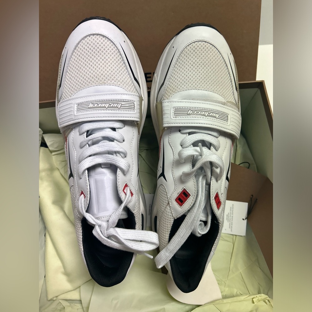 Burberry Ramsey Racing Low Top Sneakers Size 11 New White Multicolor - Picture 4 of 7